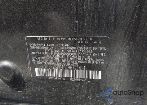 2009 Subaru Forester 2.5X Limited из США, поврежденный, VIN JF2SH64679H721421